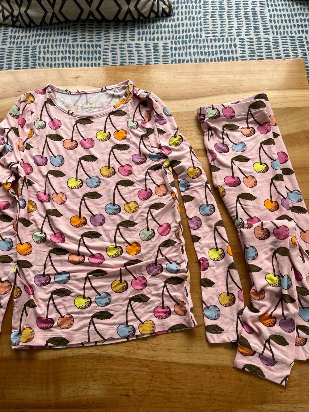 Pink Chicken Pink Multicolor Cherry Pajama Set